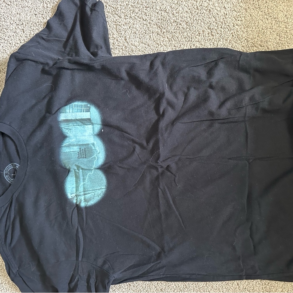 Black T-Shirt with Blue Graphic